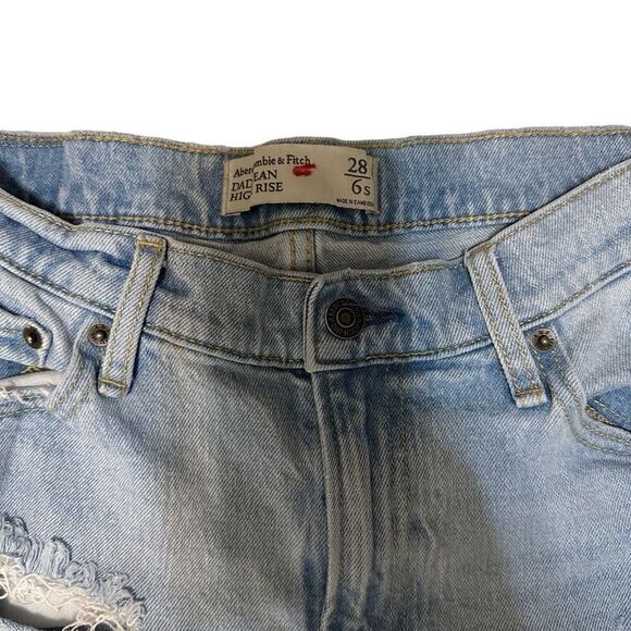 Abercrombie & Fitch Blue Straight Leg Jeans Distressed Vintage - Picture 5 of 10